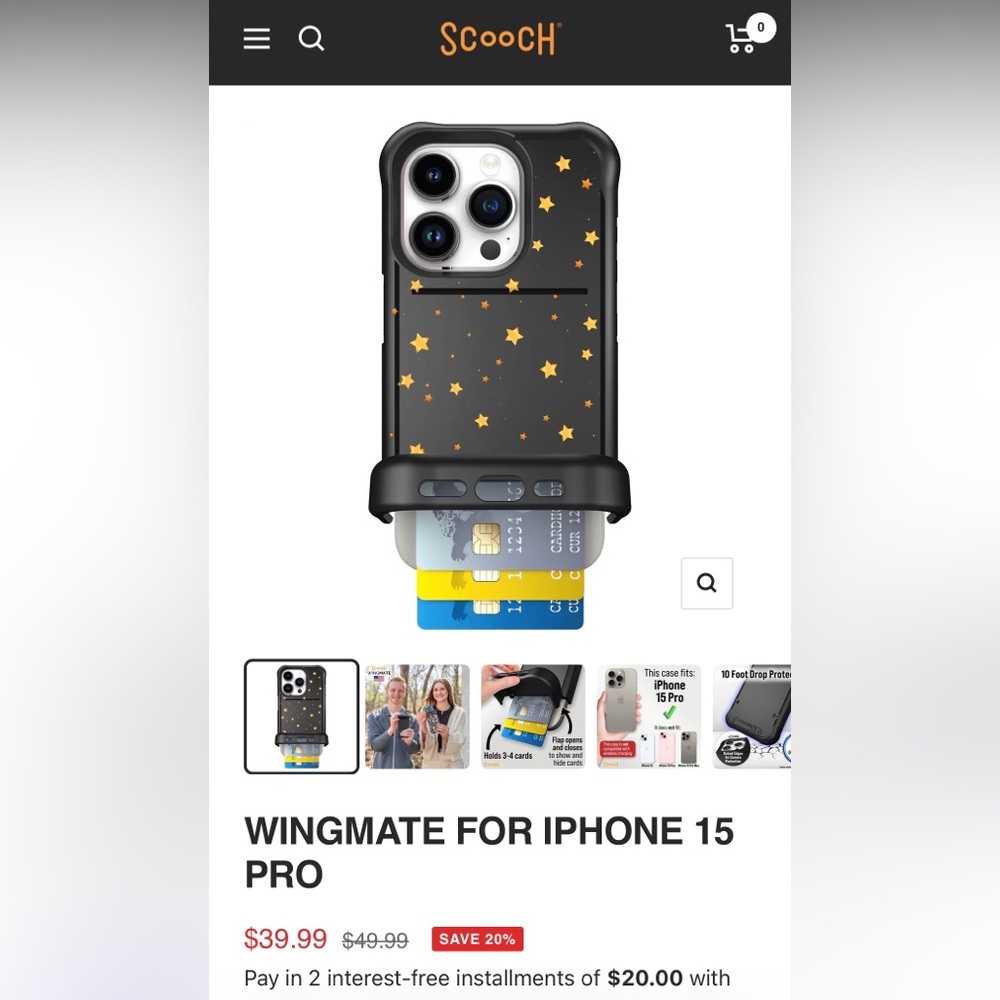 Scotch -  Black and Gold Star Phone Case iPhone 15 pro Use
